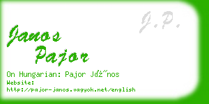 janos pajor business card